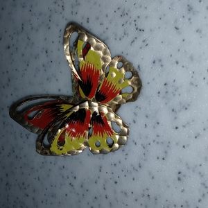 VTG Brass Butterfly Brooch/Hat Pin